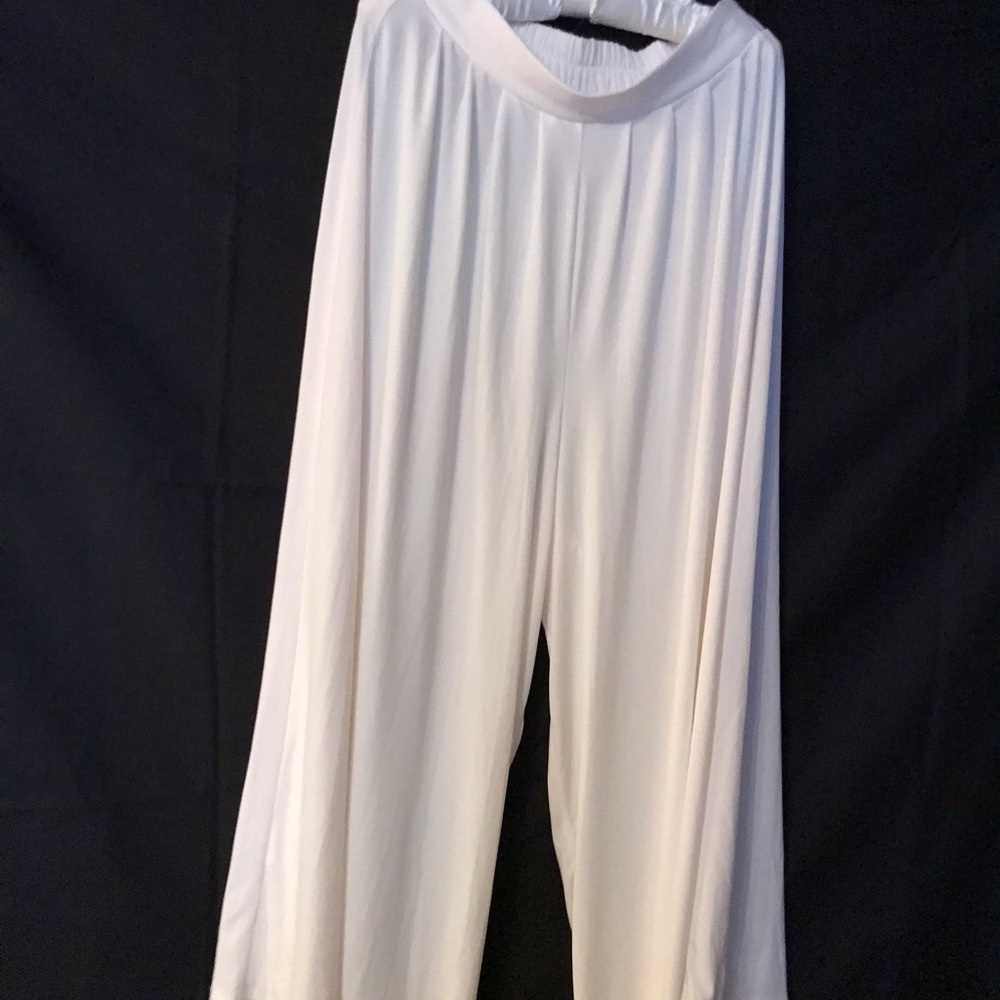 Cream color culotte full length skirt